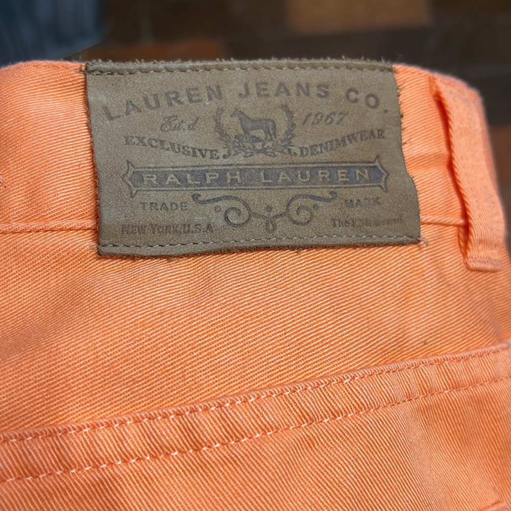 Orange capris size 8 Ralph Lauren jeans 22” inseam - Picture 4 of 5